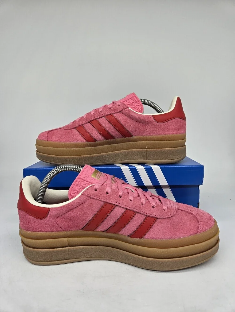Adidas Gazelle Bold JQ7407 Rose Tone Better Scarlet Shoes Women's Size 6.5